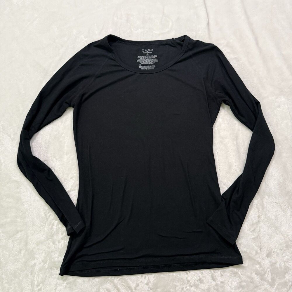 Adventuridge Black Baselayer Crew Neck Long Sleeve Stretch Pullover T-Shirt - M